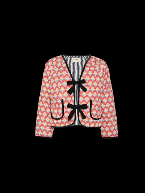 'Amara' Cropped Printed Puffer Jacket - Celes Fashion